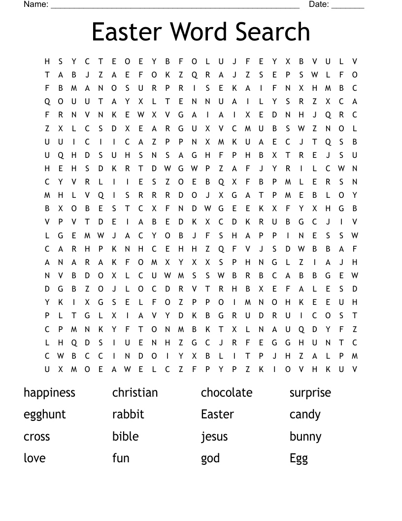 Easter Word Search