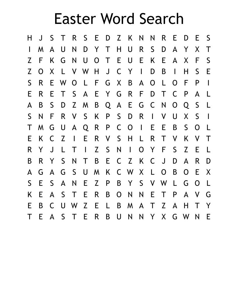 Easter Word Search