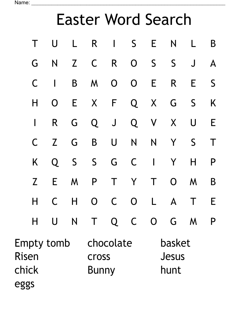 Easter Word Search
