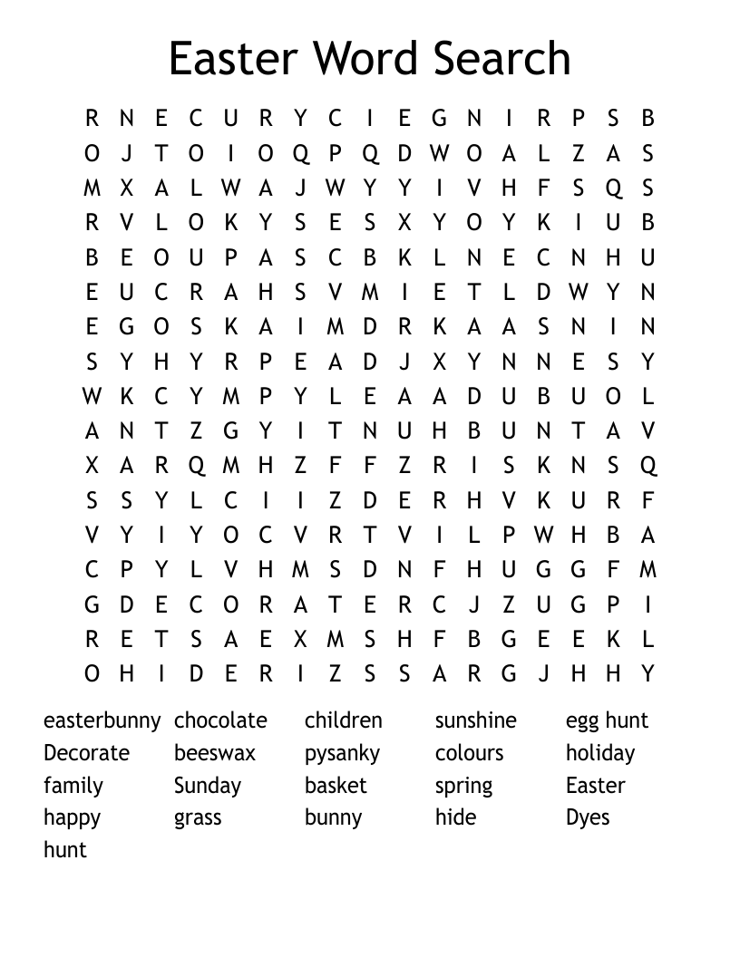 Easter Word Search