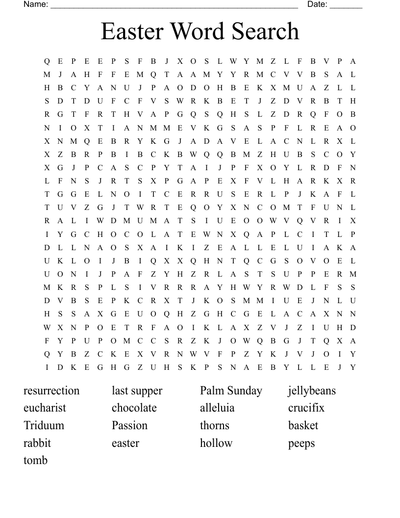 Easter Word Search