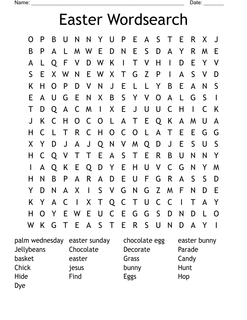 Easter Wordsearch