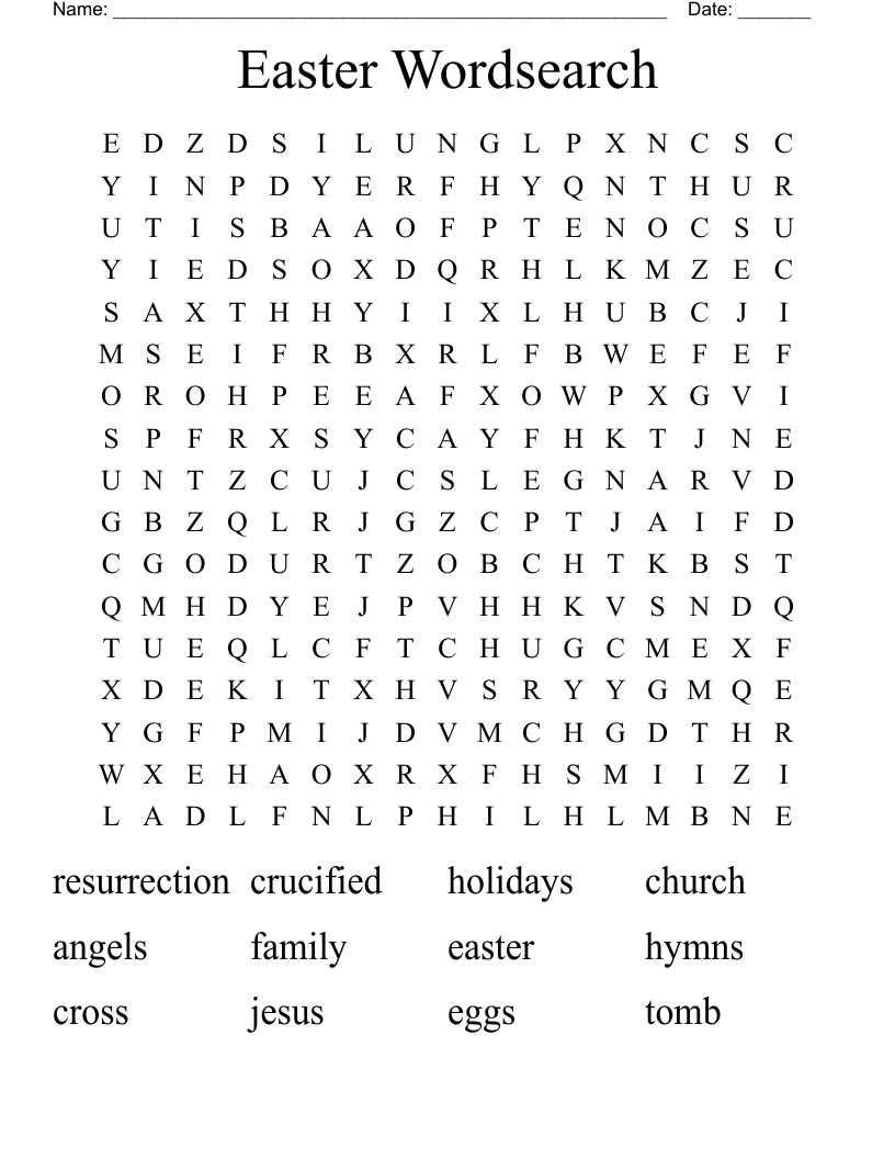 Easter Wordsearch
