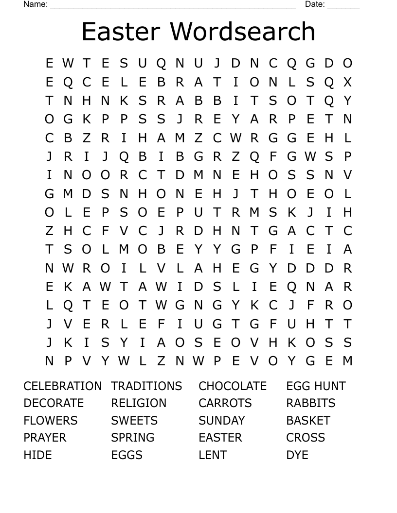 Easter Wordsearch