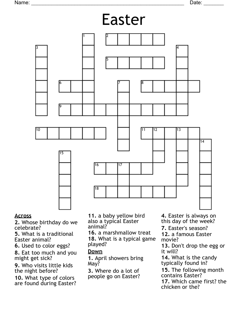 Easter  Crossword