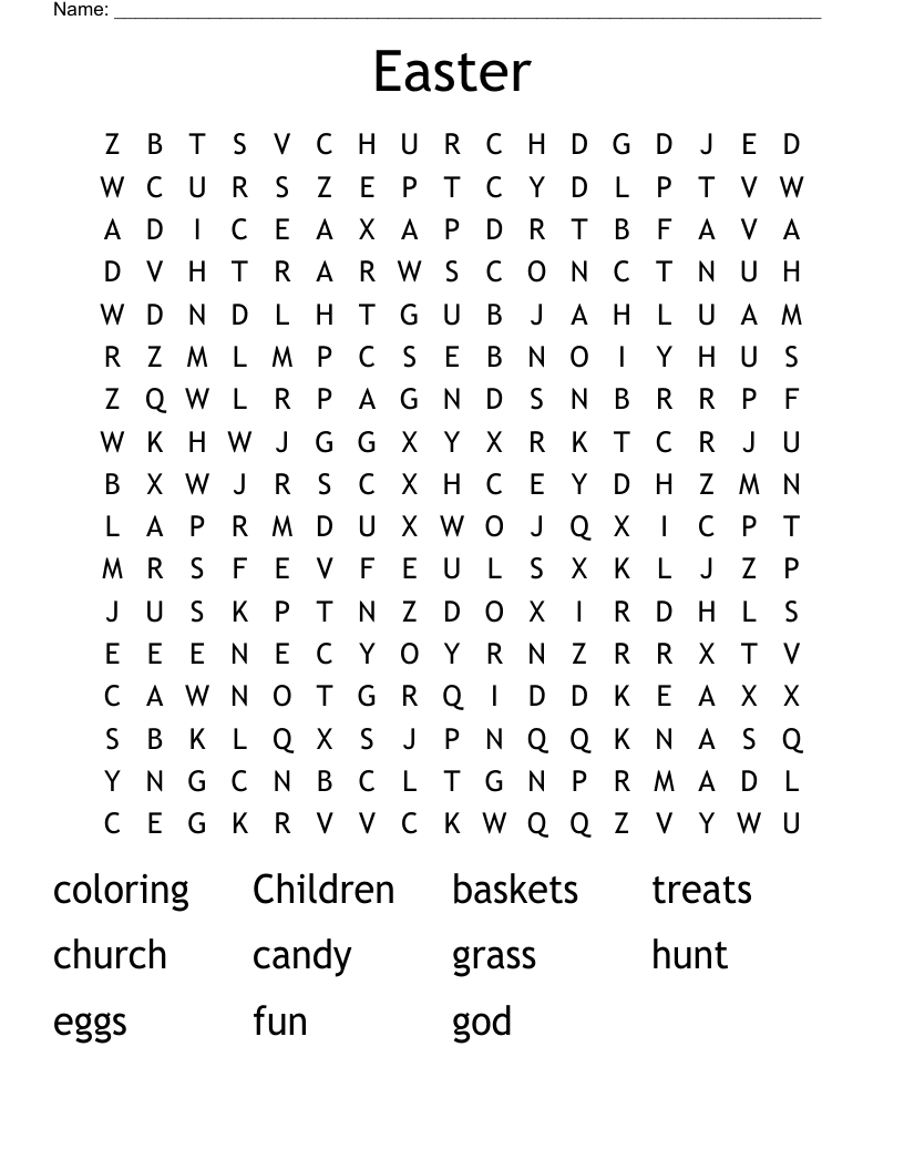 Easter  Word Search