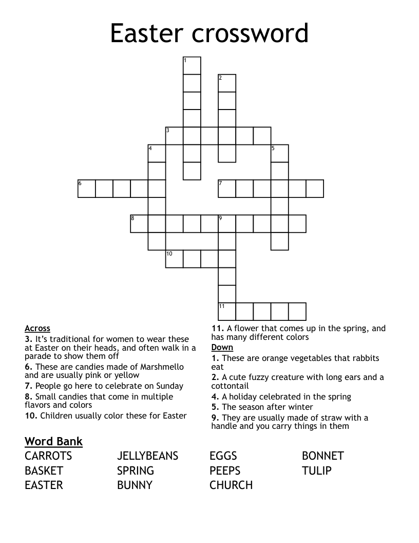 Easter crossword