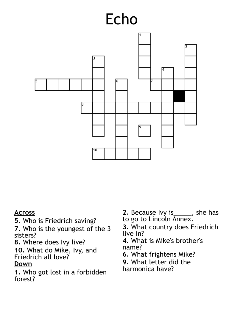 Echo Crossword