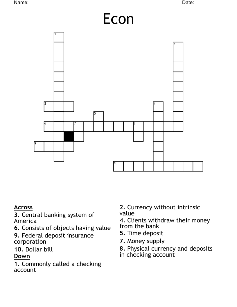Econ Crossword