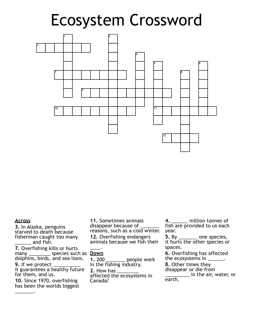 Ecosystem Crossword