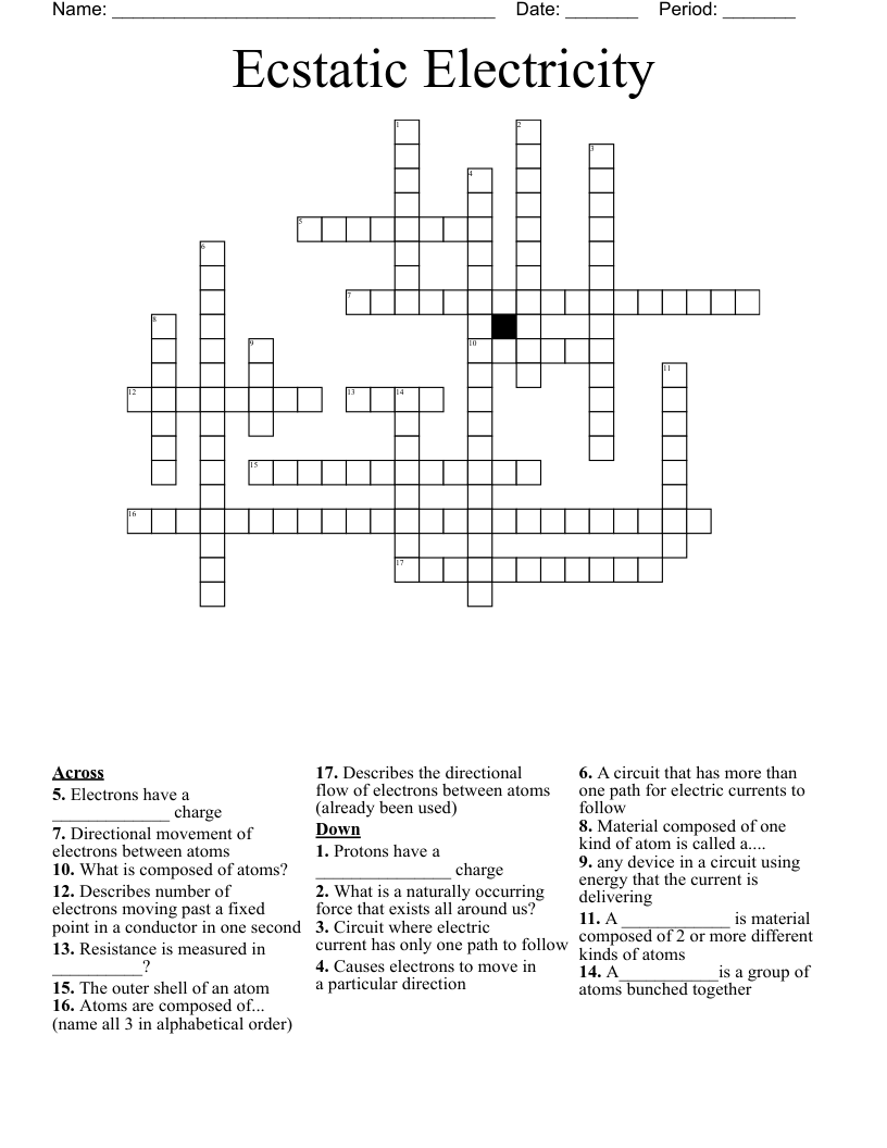 Ecstatic Electricity   Crossword