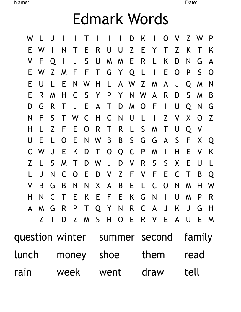 Edmark Words Word Search