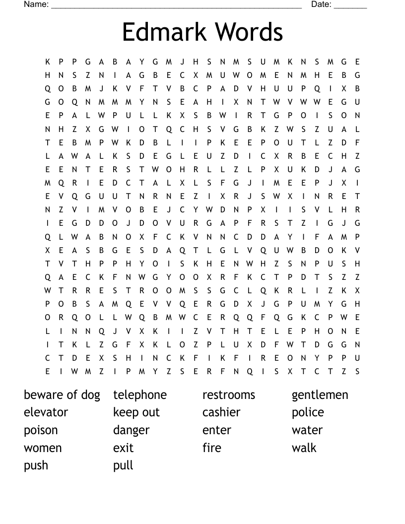 Edmark Words Word Search