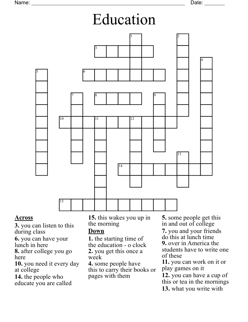 Education Crossword