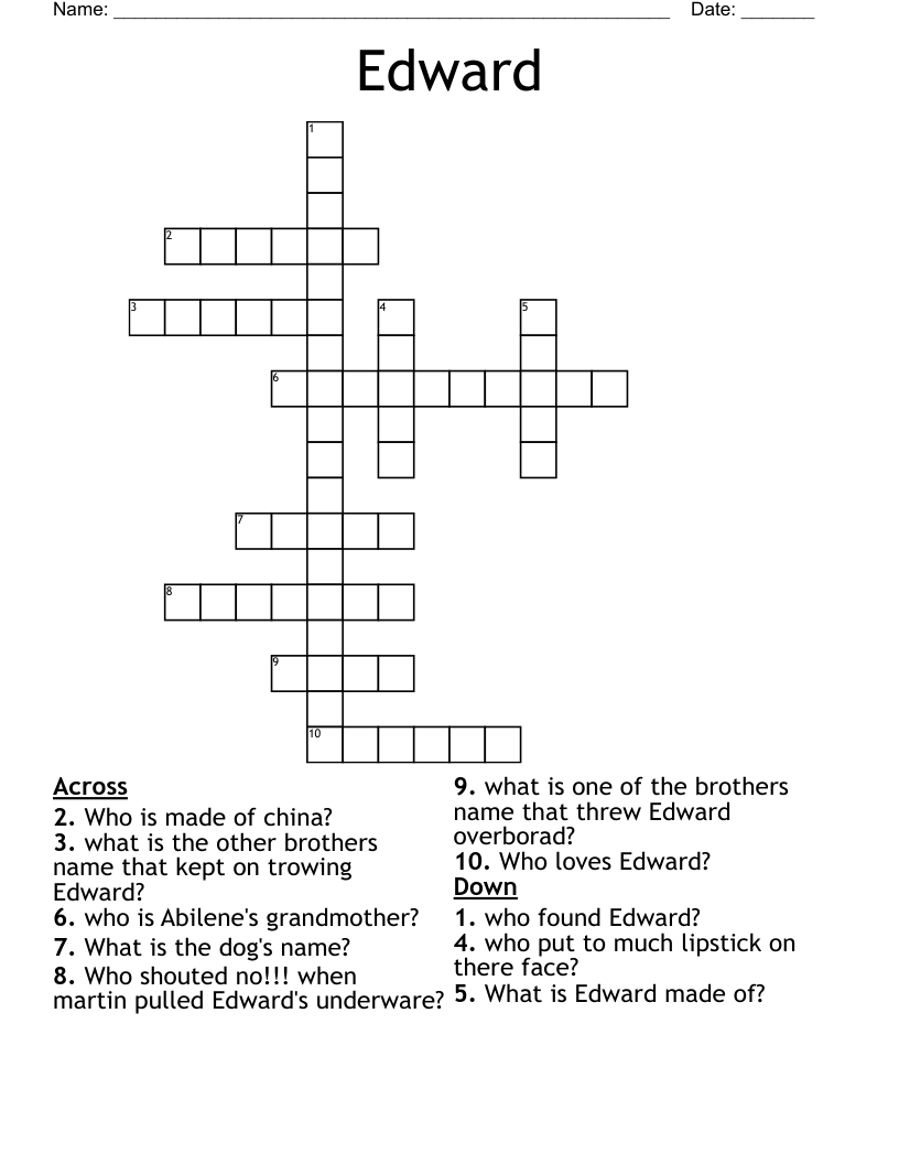 Edward Crossword