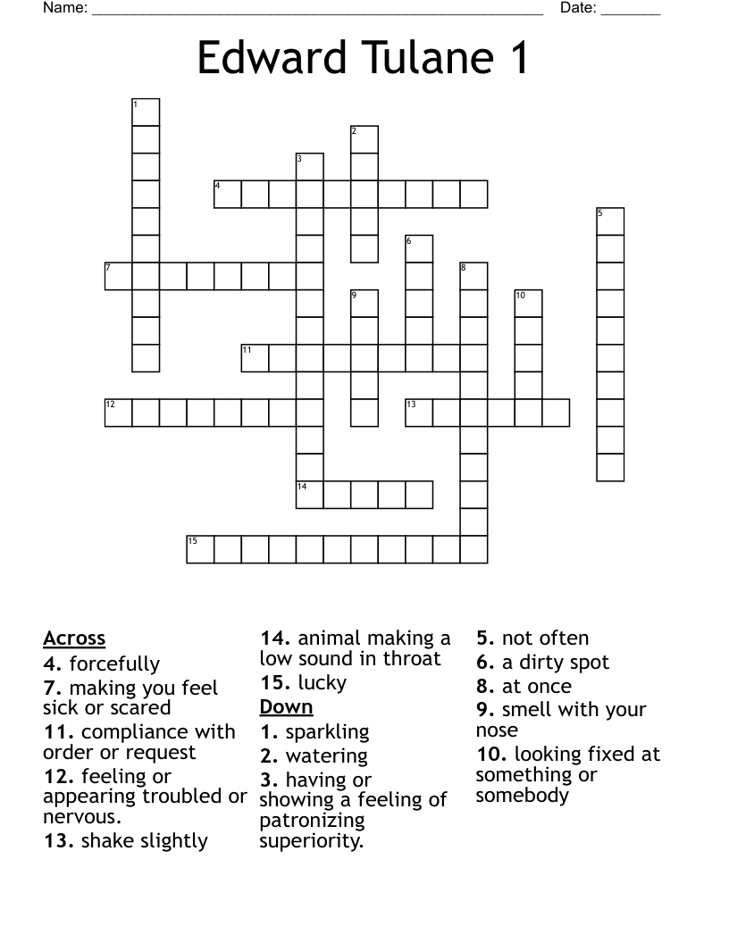 Edward Tulane 1 Crossword