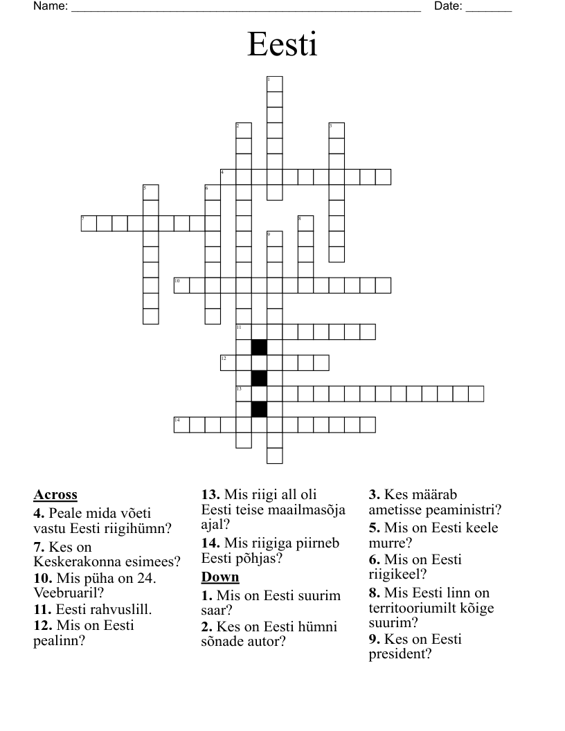 Eesti Crossword