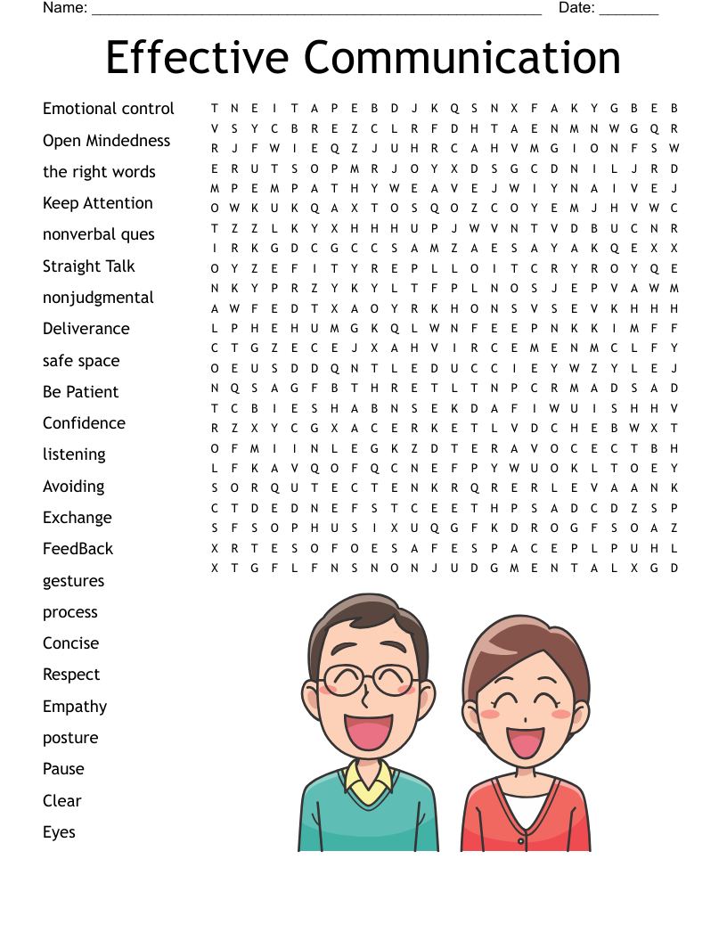 Effective Communication Word Search