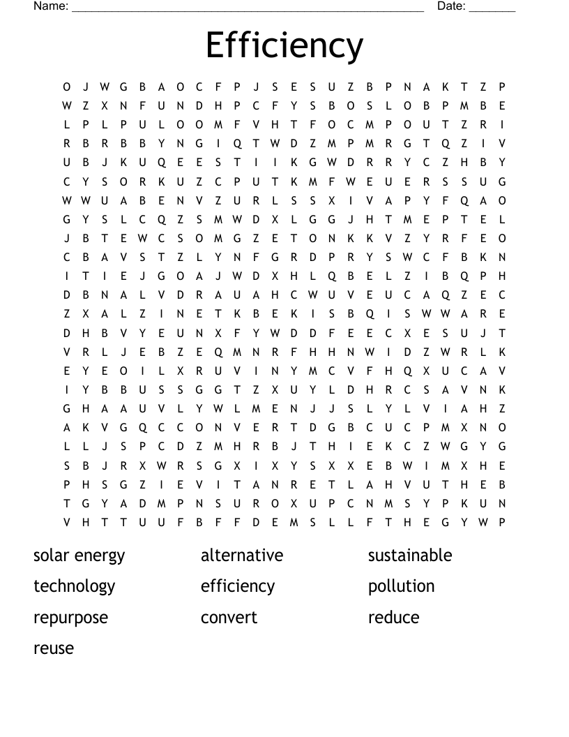 Efficiency  Word Search