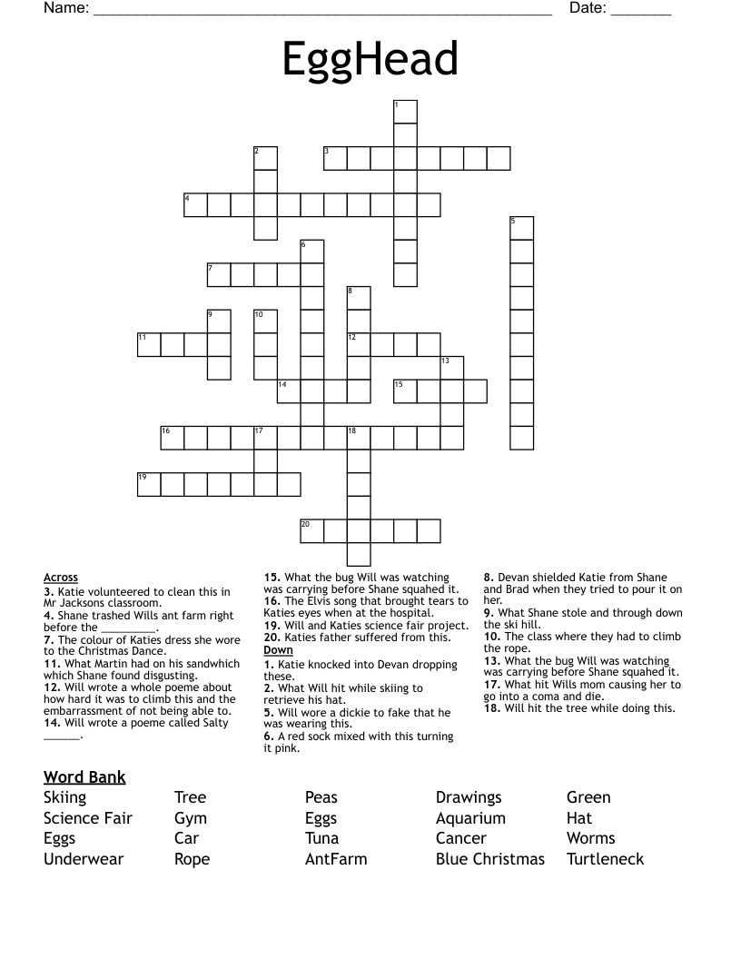 EggHead Crossword