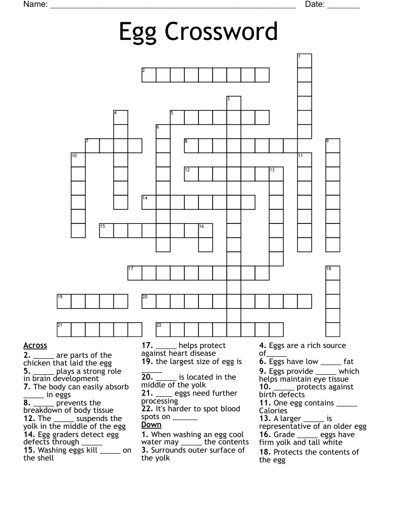 Egg Crossword