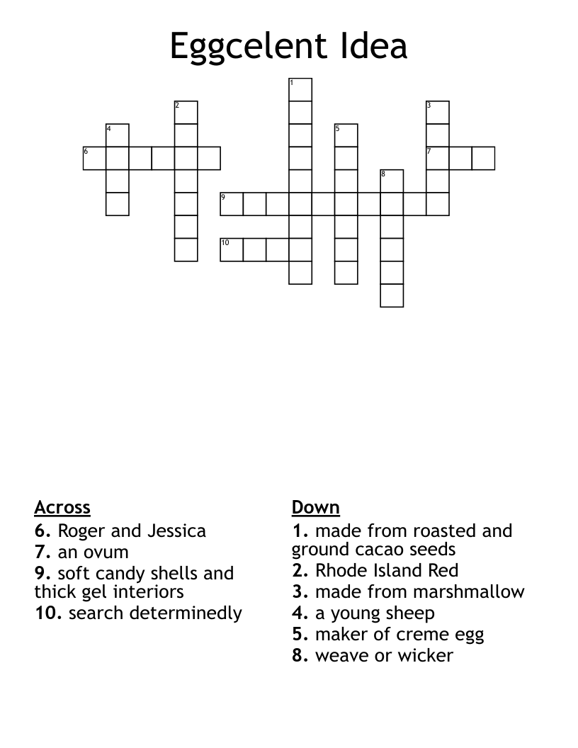 Eggcelent Idea Crossword
