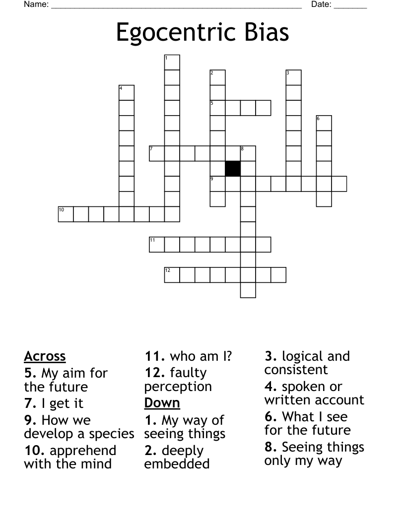 Egocentric Bias Crossword