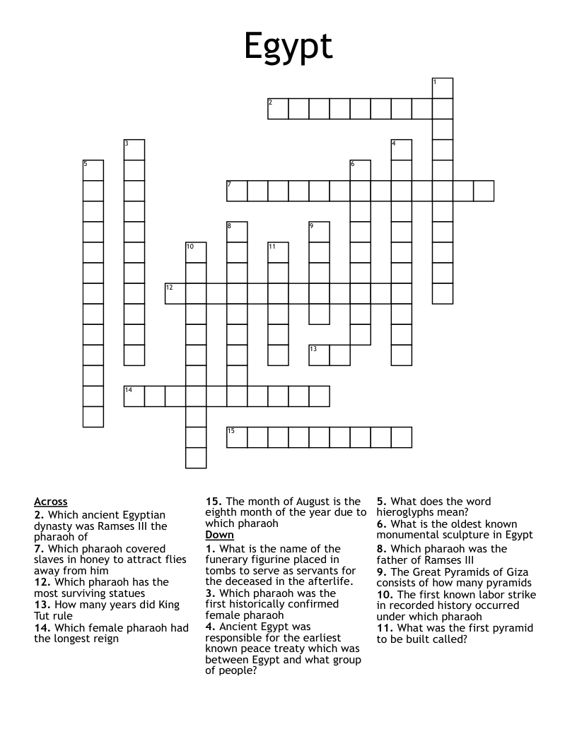 Egypt Crossword
