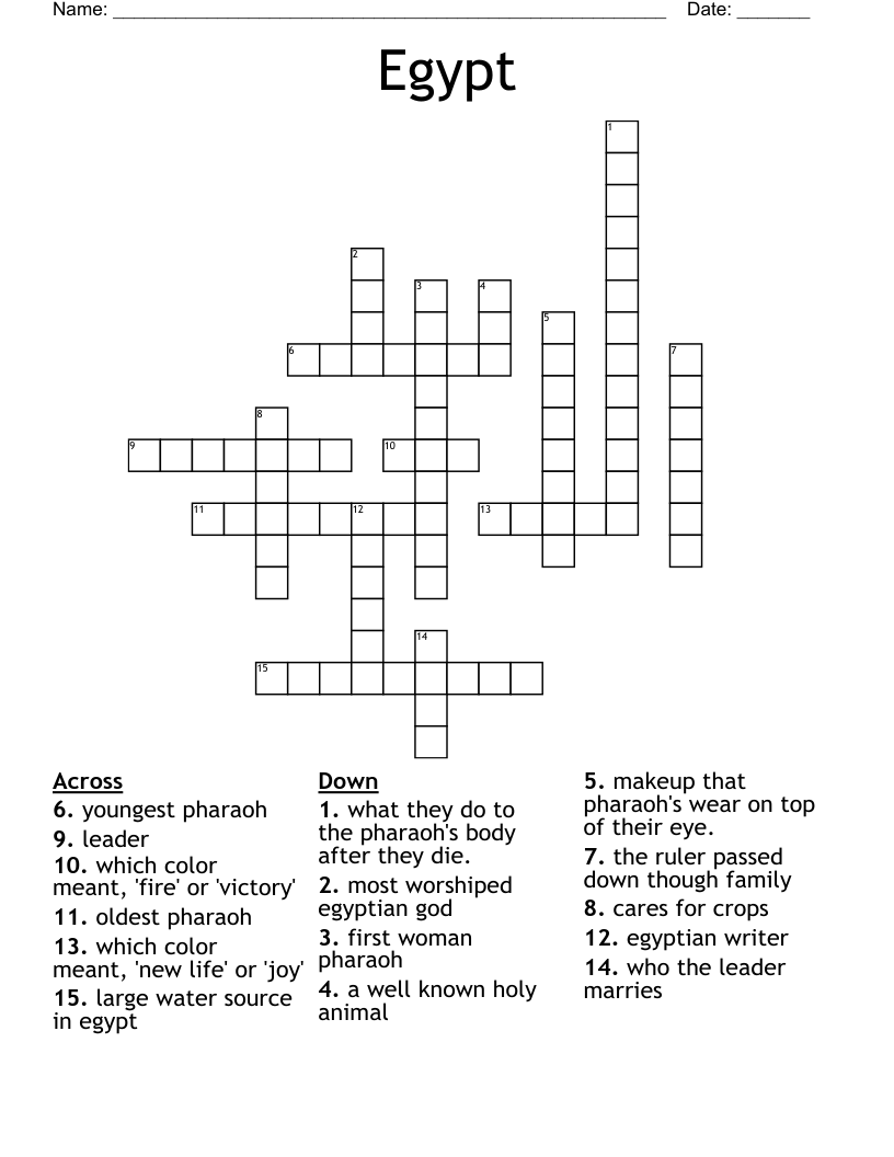 Egypt Crossword