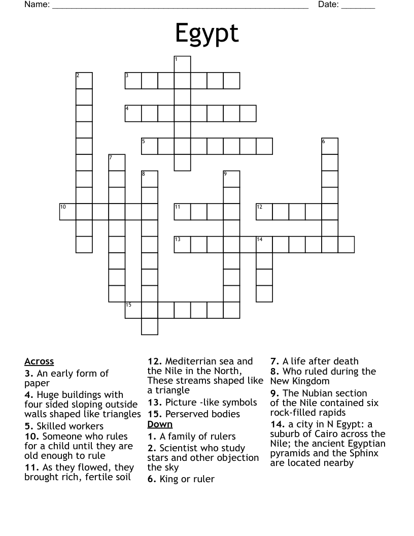 Egypt Crossword