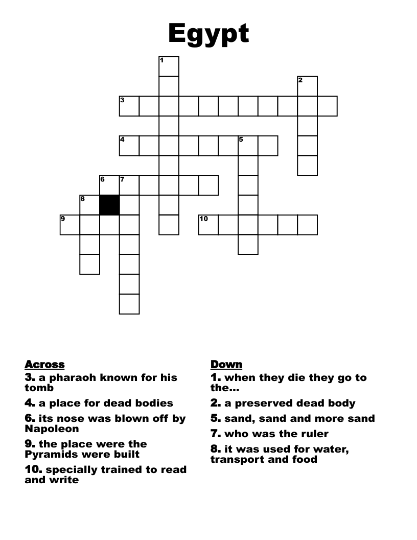 Egypt Crossword