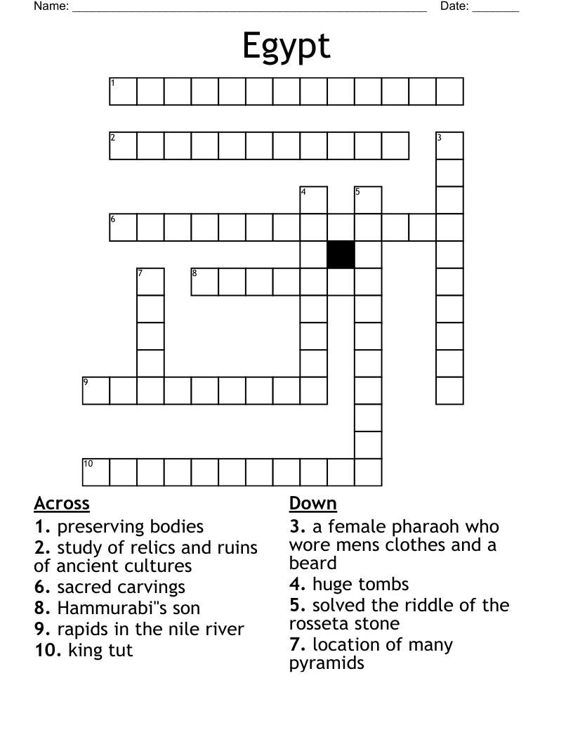 Egypt Crossword