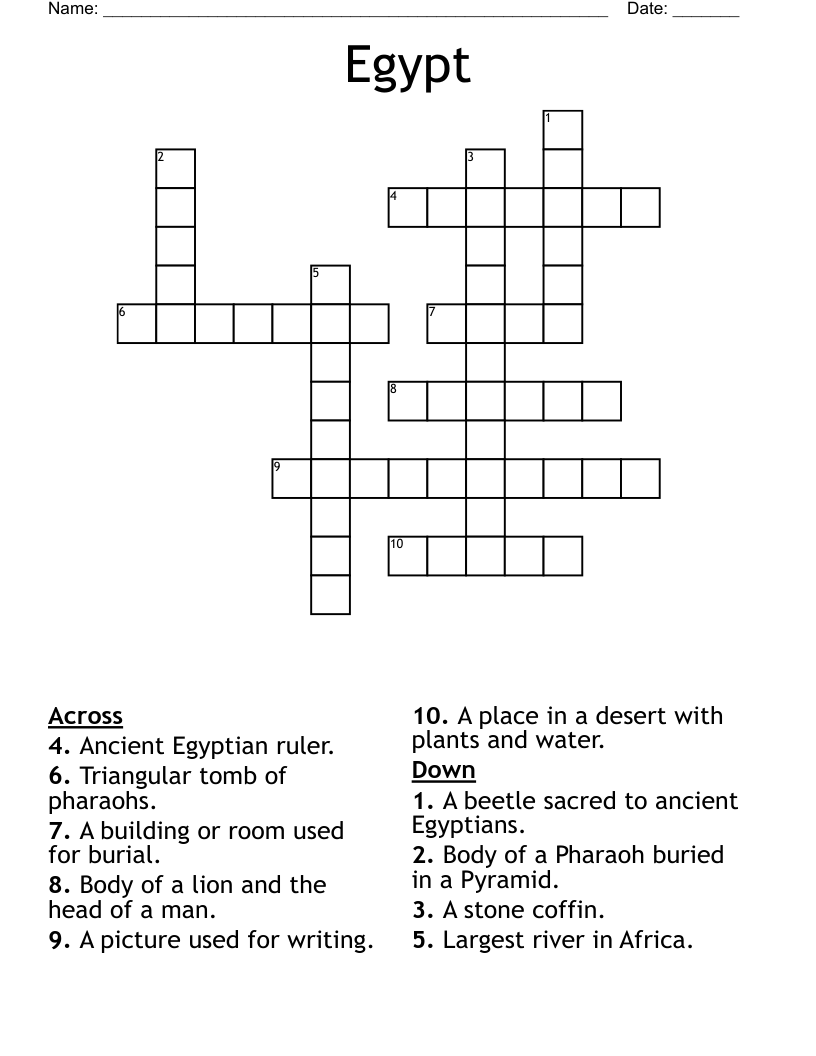 Egypt Crossword