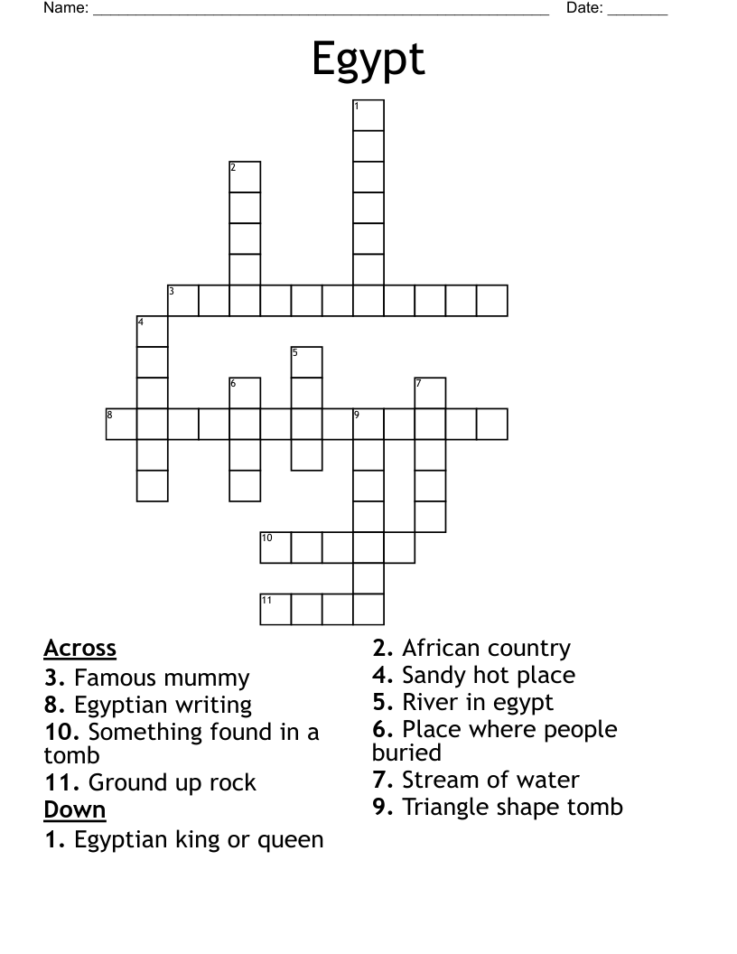 Egypt Crossword