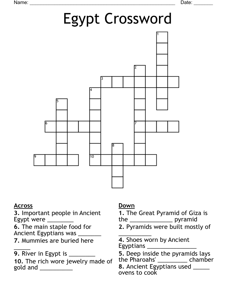 Egypt Crossword