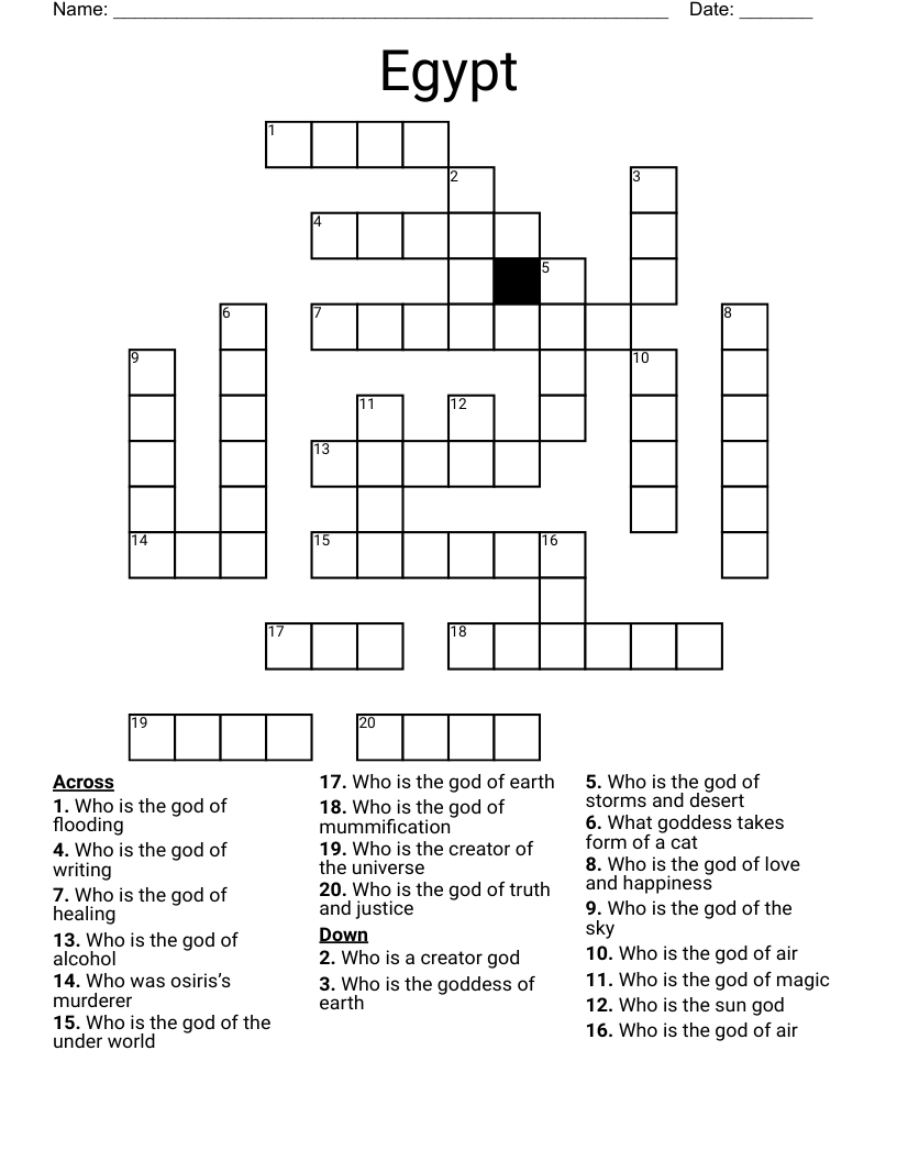 Egypt  Crossword