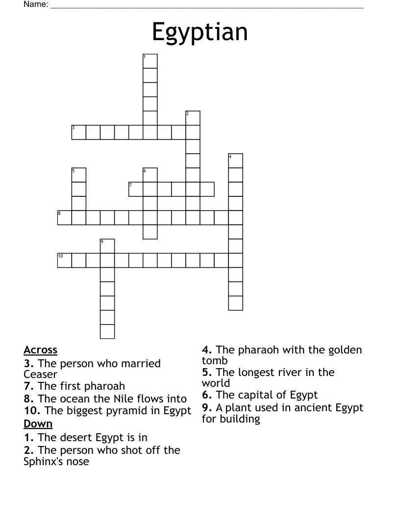 Egyptian Crossword