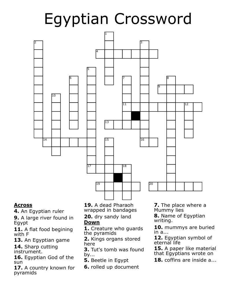 Egyptian Crossword