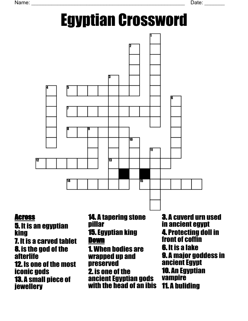 Egyptian Crossword