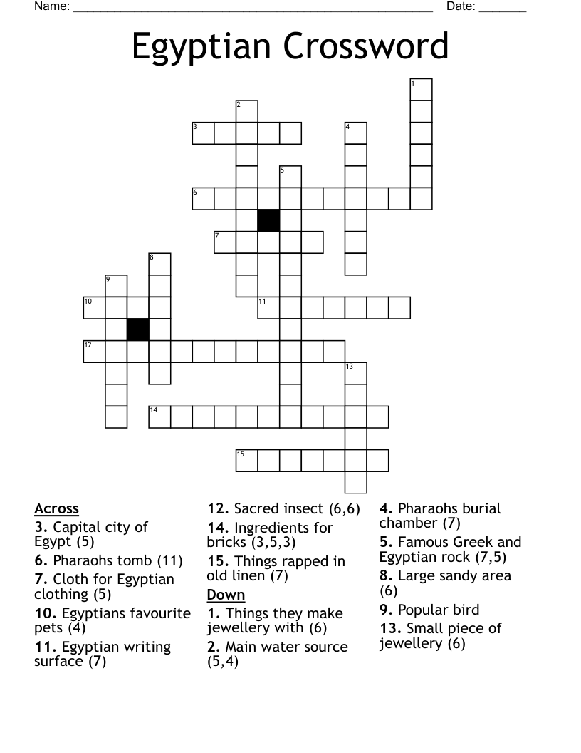 Egyptian Crossword