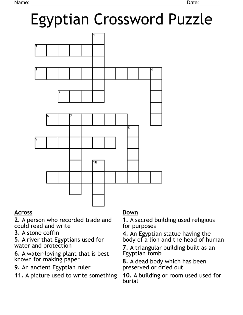 Egyptian Crossword Puzzle