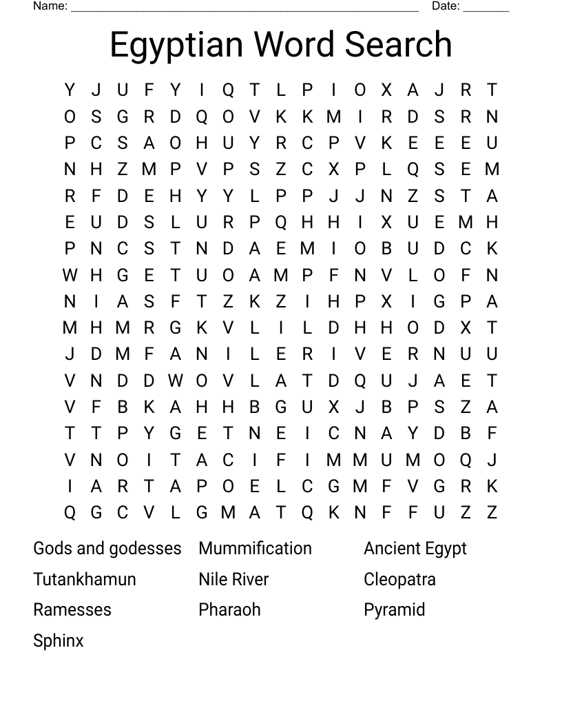 Egyptian Word Search