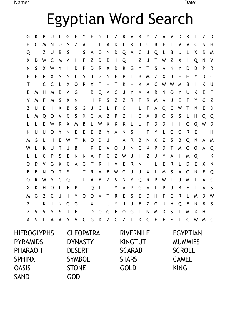 Egyptian Word Search