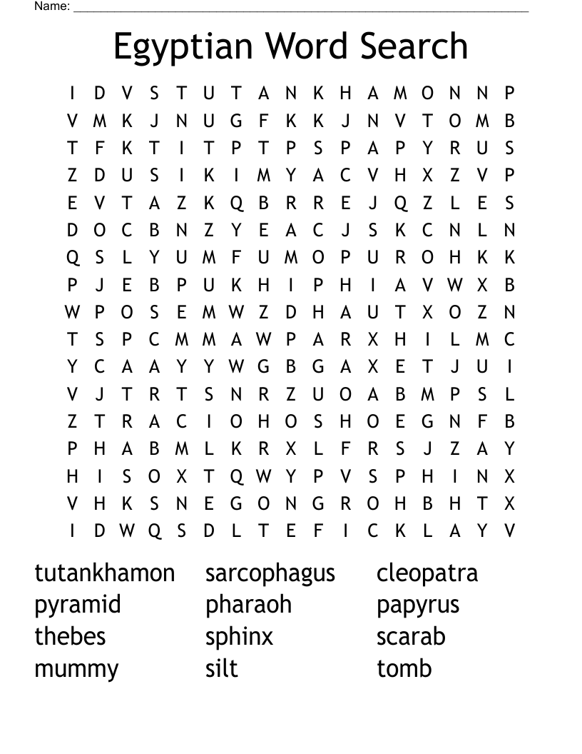 Egyptian Word Search