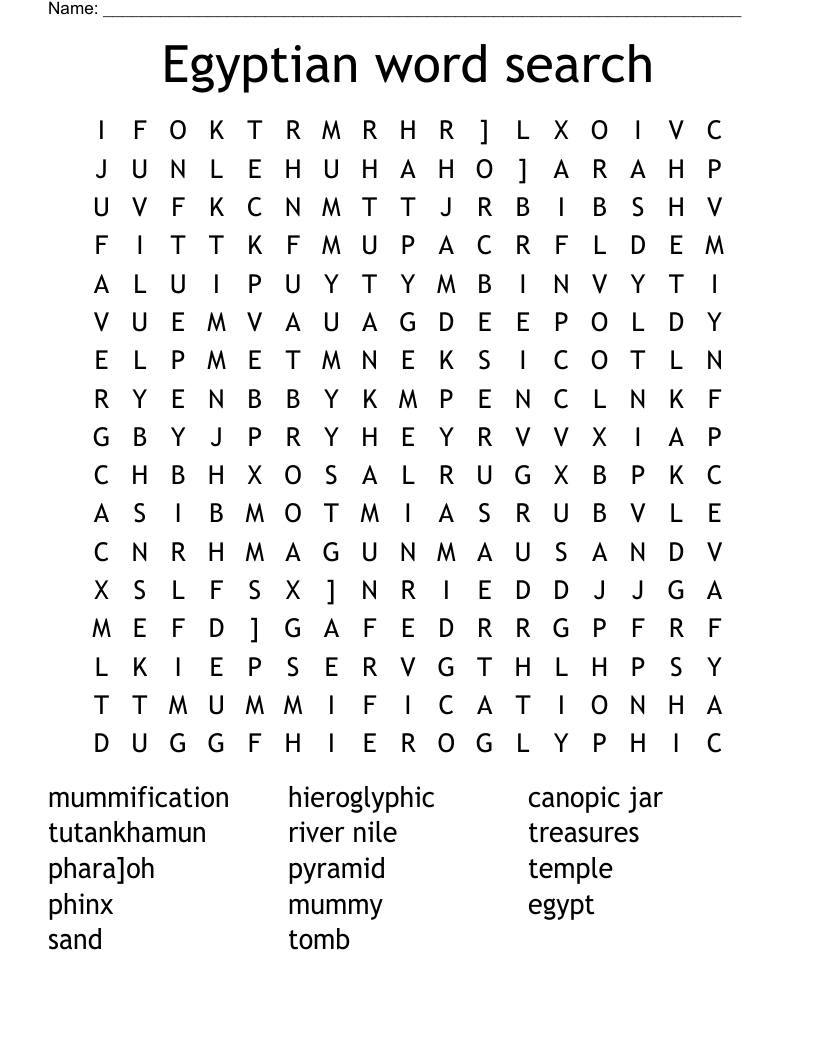 Egyptian word search