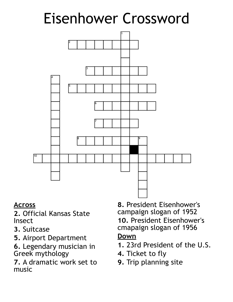 Eisenhower Crossword