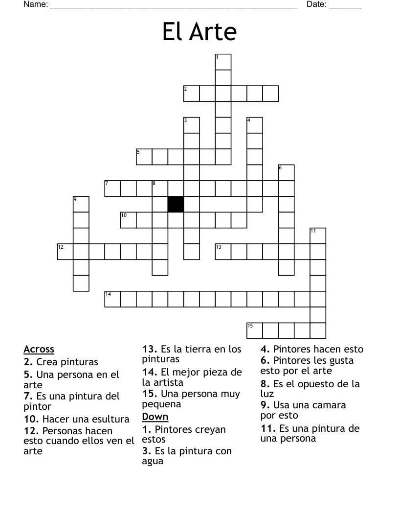 El Arte Crossword
