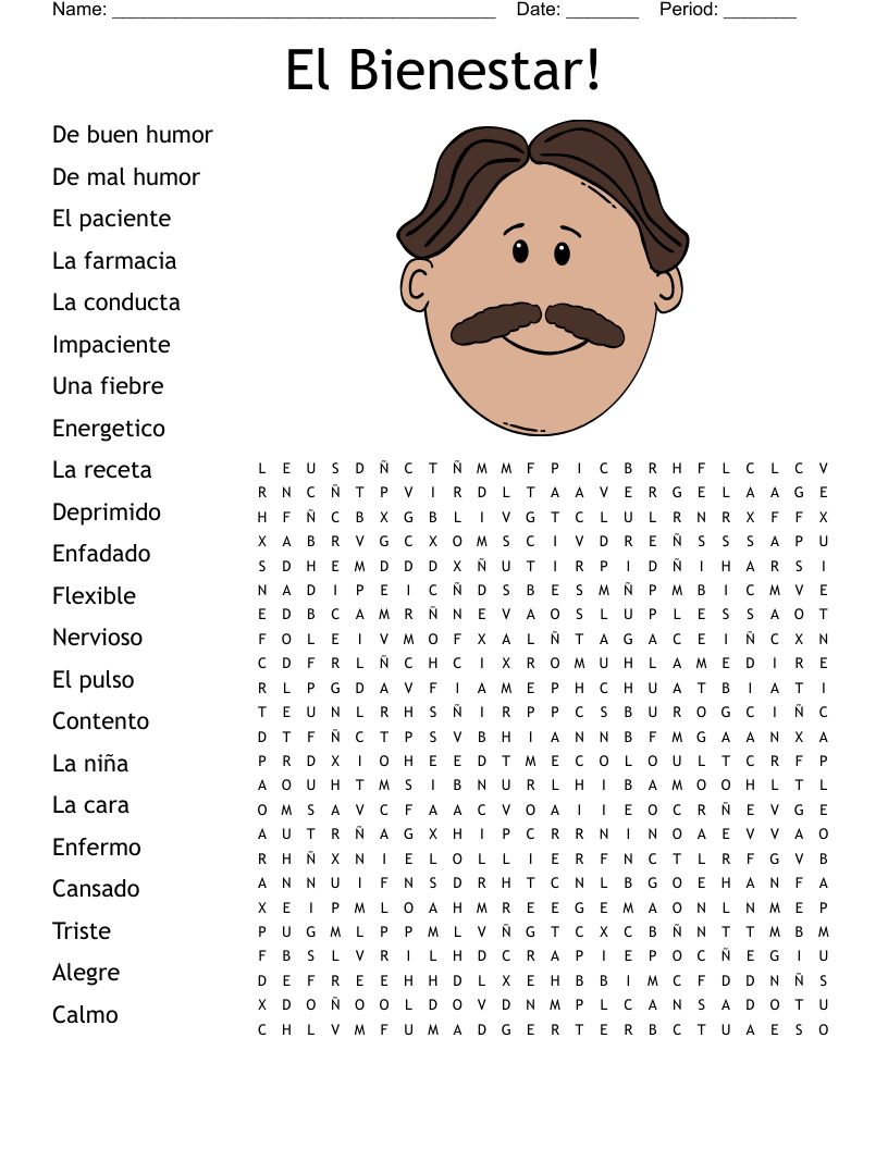 El Bienestar!  Word Search