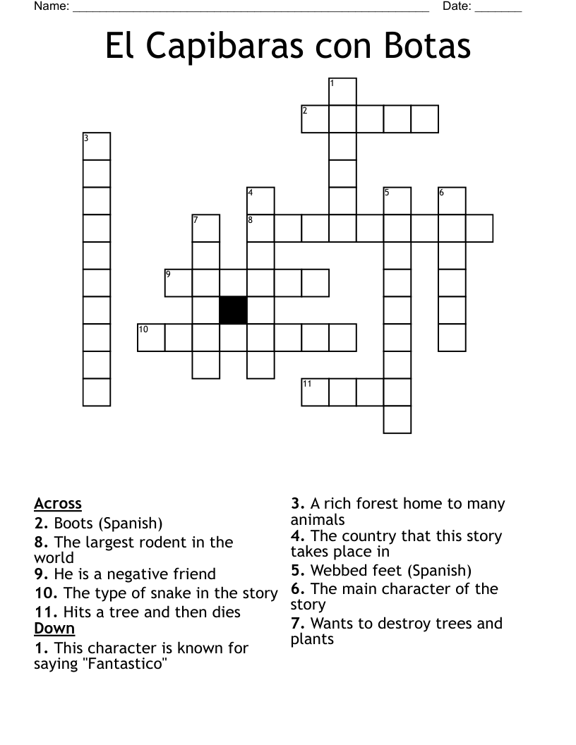 El Capibaras con Botas Crossword