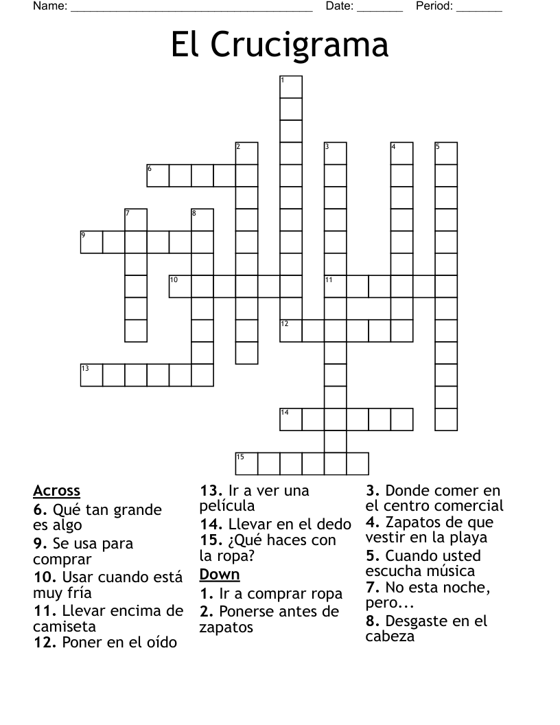 El Crucigrama Crossword
